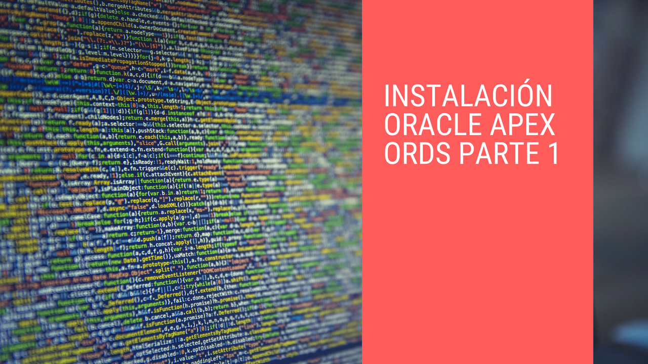 instalación oracle apex